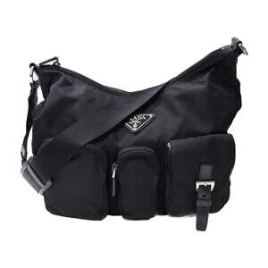 Prada Tessuto Nylon Messenger Bag black